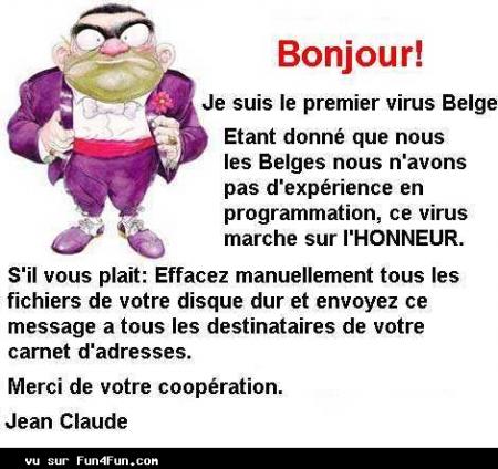 Le premier virus belge